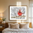 thumbnail image 4 of Cardinal in the snow - Photography Bird Winter Snow Wildlife Nature Animal Woodland Unframed Wall Art Print 8 x 10 inches, 4 of 6