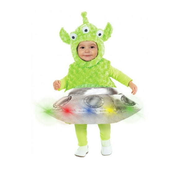 Out of this World Boys Toddler Light Up Alien with Spaceship Costume-XL