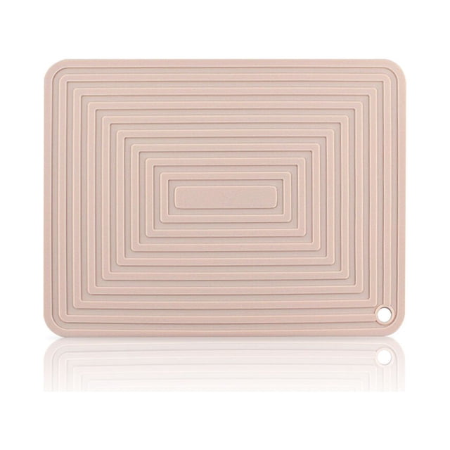 Toystoory Tapete de con aislamiento térmico ondulado para cocina, soporte antideslizante para mantel individual, cojín lavable reutilizable, Mostrada Rosado