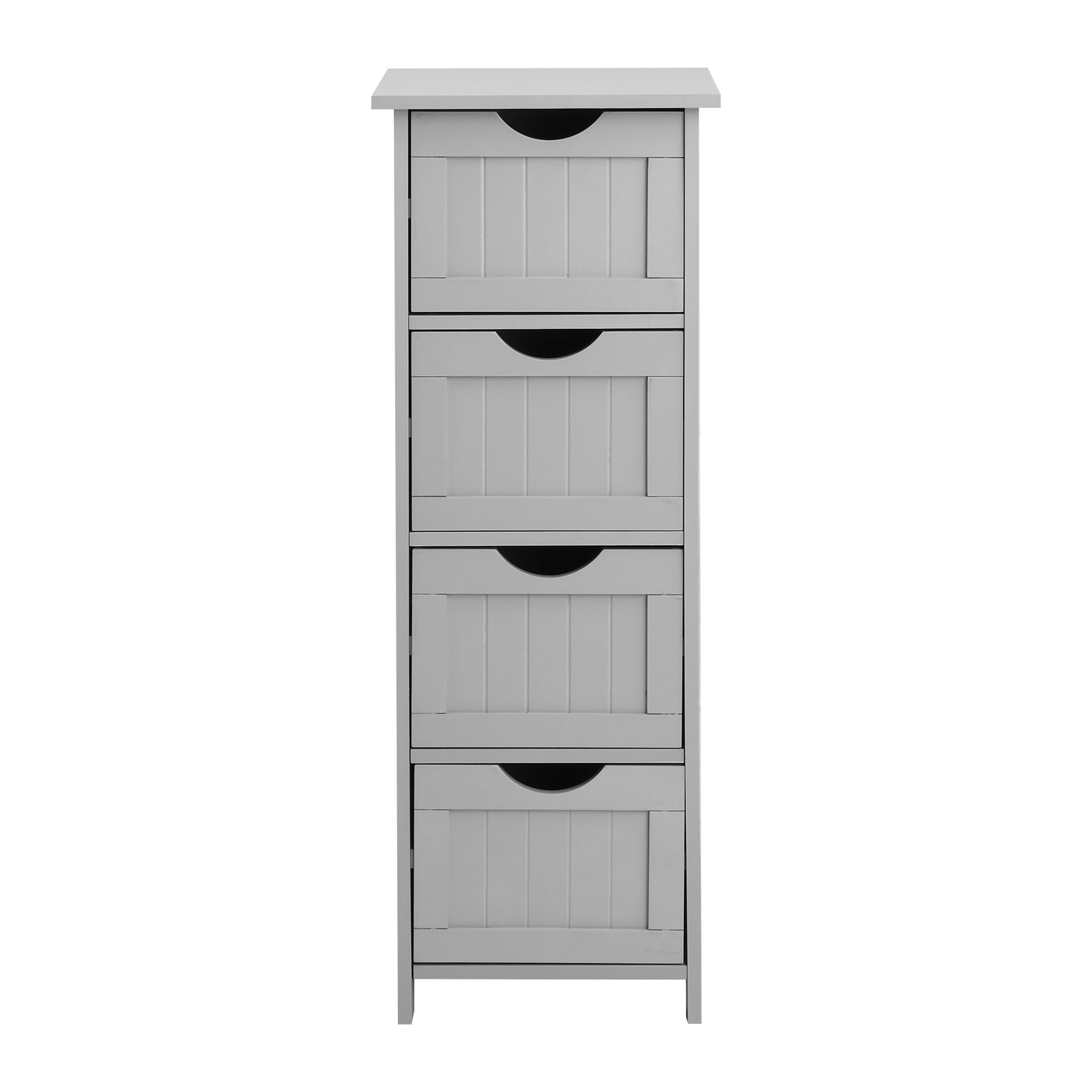 VINGLI Bathroom Cabinet 4 Drawers Storage Organizer Freestanding Bathroom Floor Cabinet Side Corner Storage for Bathroom Living Room Kitchen Office Grey 12" X 12" X 32"