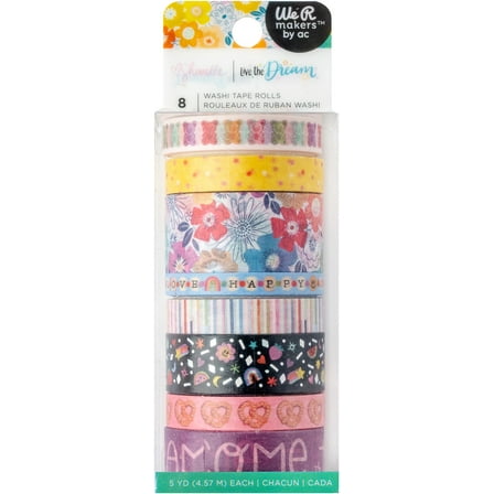 Shimelle Live The Dream Washi Tape-8 Pieces