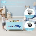 thumbnail image 5 of GRANNY SAYS Kids Large 135L Toy Storage Organizer, 300D Oxford Cloth & Metal Toy Chest with Lockable Silent Wheels, Blue, 5 of 9