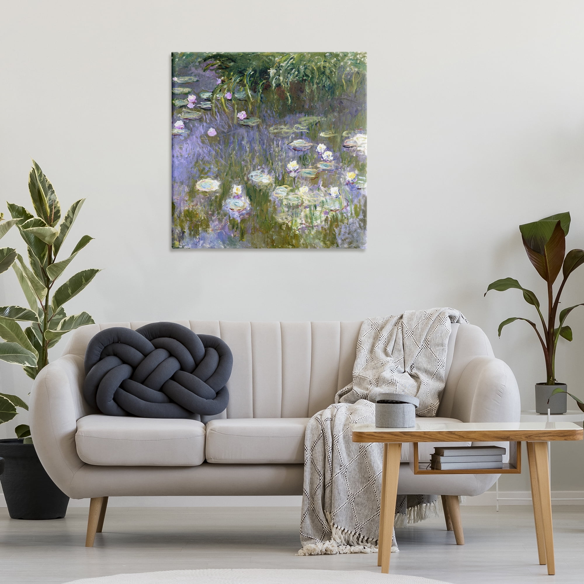 Stupell Industries Classic Monet White Water Lilies Landscape & Nature Painting Wrapped Canvas Art Print Wall Art, 30 x 30