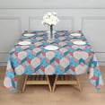 thumbnail image 3 of Blue Red Checkered Pattern Square Tablecloth,Waterproof Square Table Cover,Wipeable Spillproof Washable Table Cover for Home Kitchen Party Decor 42"X42"(107x107cm), 3 of 6
