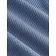 thumbnail image 4 of Blue Vintage 2000s Ribbed Knit Collar Mini Dress, Preppy 70s Flared Skirt, 4 of 4