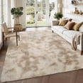 thumbnail image 3 of FairOnly 9'x12' Fluffy Area Rug Indoor Soft Fuzzy Shaggy Carpet Floor Rugs with Non-Slip Backing for Living Room Bedroom Home Decor, Light Coffee, 3 of 9