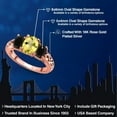 thumbnail image 2 of Gem Stone King 18K Rose Gold Plated Silver Canary Mystic Topaz and Black Onyx Filigree Style 3 Stone Ring for Women (2.36 Cttw, Oval 8X6MM and 6X4MM) (Size 8), 2 of 6