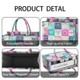 thumbnail image 4 of Large Capacity Tote Bag,Pioneer Flower Floral Print Pattern Handbag Fashion Luxury Tote Bag,15.7"x13"x 5.1" Inches,Laptop Compatible, 4 of 6