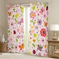 thumbnail image 2 of Feelyou Cute Floral Flower Black Out Curtains for Kids, Spring Garden Plant Curtains Pack of 2 (42x63 Each), Butterfly Ladybug Bedroom Curtains, Window Curtains Bedroom Decor, 2 of 6