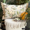 thumbnail image 6 of Gray Decorative Lumbar Pillow Cover 12" x 20" | Contemporary Cotton Oblong Cushion Cover Floral | Jute Lace Spring Pillows Pillowcases for Couch / Sofa & Bed, Modern Home Décor - Daisy Drift, 6 of 9