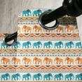 thumbnail image 4 of Ambesonne Animal Grommet Curtain, Exotic Geometric Art, 50" x 63", Turquoise Orange Cream, 4 of 6