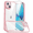 Pink, variant on [2022 New] Meifigno Clear Glitter Case for iPhone 14 Plus 6.7 Inch with 2 Tempered Glass Screen Protectors, [Shiny Bling Sparkle Camera Lens] [Anti-Yellowing] TPU Slim Cover for Women Girls-Blue