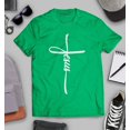 thumbnail image 3 of S4E Men's Jesus Cross Religious T-Shirt XXX-Large Irish Green, 3 of 4