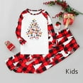 thumbnail image 5 of Matching Snowman Christmas Pajamas, Buffalo Plaid Christmas Tree Print, Unisex Holiday PJs, 5 of 7