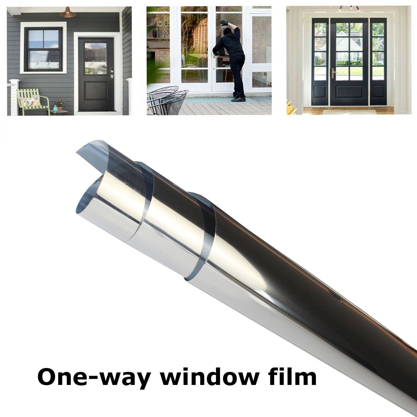 Privacy Window Film Tinting House Office One Way Mirror Anti-UV Heat Control