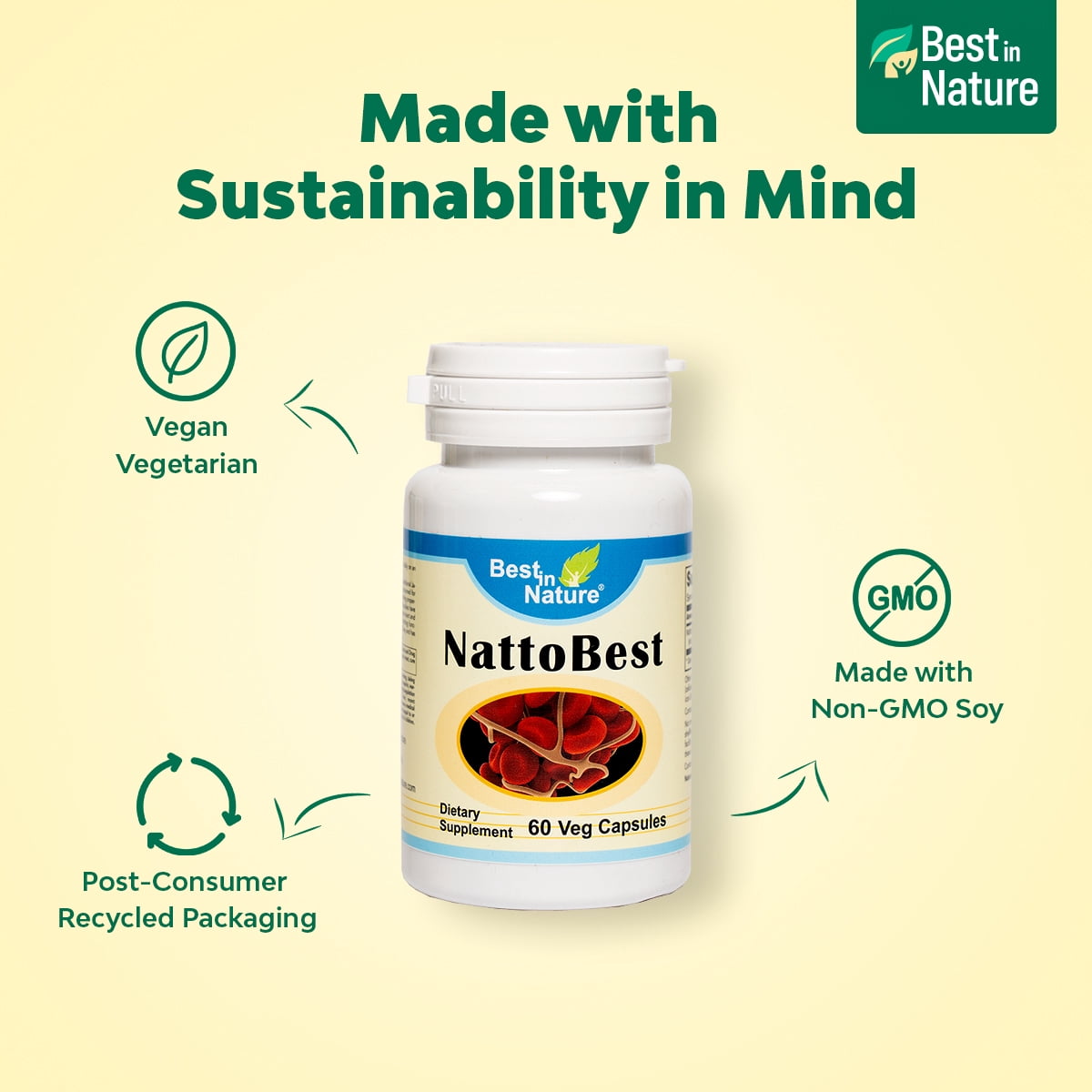 Best in Nature NattoBest - Nattokinase Supplement for Heart Health*