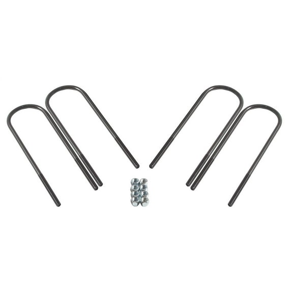 Skyjacker Suspensions Leaf Spring Axle U Bolt Kit U9B8R 16 Inch Length; 3 1/2 Inch Width; 5/8 Inch Thread Size; Round; Includes 4 U-Bolts and 8 Nylon Insert Lock Nuts