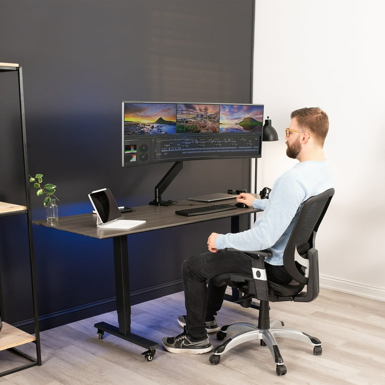 Pneumatic Arm Single Ultrawide Monitor Desk Mount – VIVO - desk solutions,  screen mounting, and more