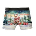 thumbnail image 2 of Merry Christmas Santa Reindeer Antlers Pomeranian Sleigh Xmas Winter Holiday All Over Print Boxer Briefs Underwear for Men Dad Pom Dog Lover Gifts - 00023, 2 of 6