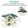 thumbnail image 5 of Polar Bear Travel Portable Square Necklace Organizer Jewelry Box Earring Holder for Girls and Women - Store Rings, Earrings, Necklaces, Bracelets, and More, 5 of 6