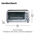 thumbnail image 2 of Freidora de Aire Hamilton Beach Sure-Crisp Horno Tostador 6 Rebanadas, Acero Inoxidable 1500 W, 2 of 9