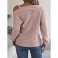 thumbnail image 3 of Asymmetrical Neck Long Sleeve Sweater, 3 of 3