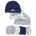 thumbnail image 2 of Hudson Baby Infant Boy Cotton Cap and Scratch Mitten 7pc Set, Classic Car, 0-6 Months, 2 of 2