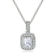 thumbnail image 1 of Up to 65% Off Multicolor Necklace Color Zircon Single Full Diamond, Adjuster For Crystal Necklace (Platinum Rectangle) Necklace Rings Earring Jewelry on Clearance, 1 of 1