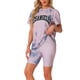 thumbnail image 4 of Conjunto de ropa de lounge para mujeres INSPIRE CHIC, con tie dye, pantalones cortos de ciclista, loungewear, color rosa oscuro, 4 of 6