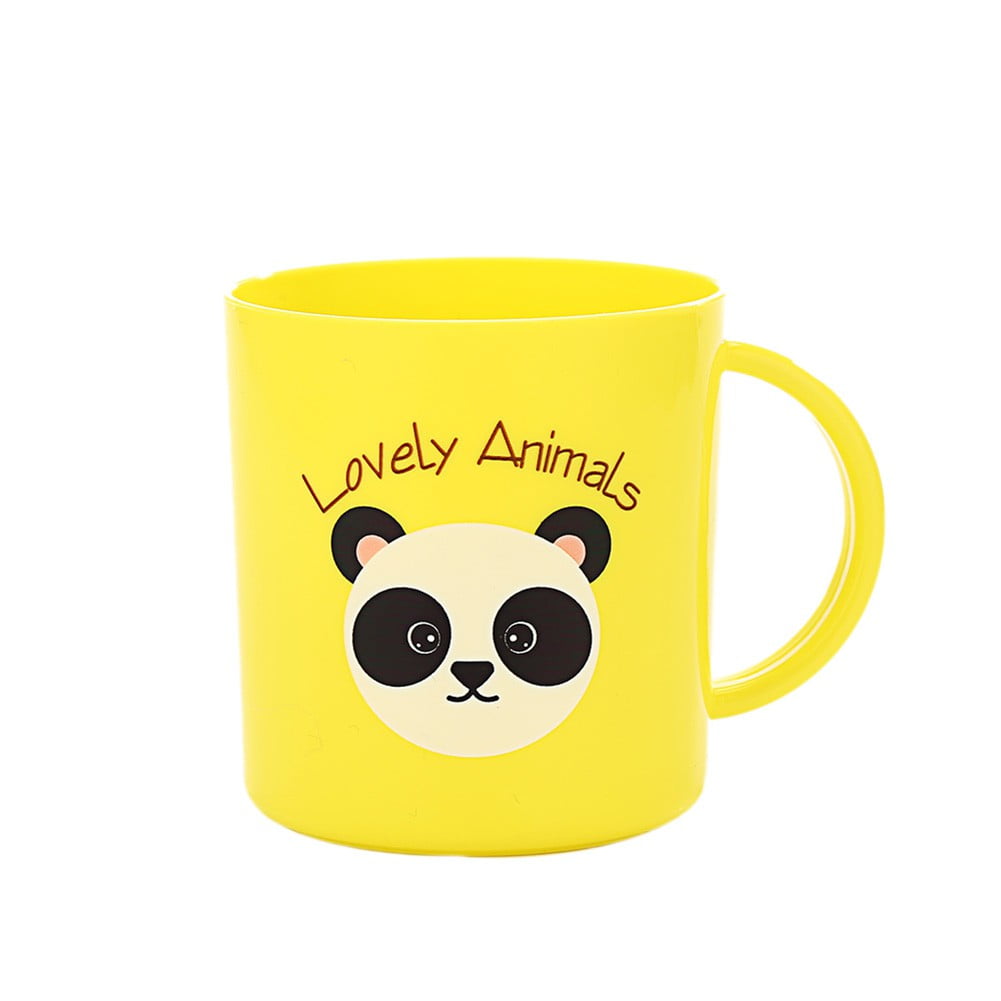 250ml Child Milk Cup Animal Head Portrait Drinking Water Plastic Cups Baby Training Learning Drink Cup Juice Cup Multi