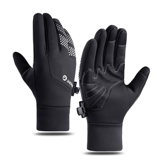 TELOLY 2-Pack Winter Gloves, Fleece-Lined Warm Touchscreen Waterproof Gloves for Cycling & Driving