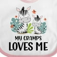 thumbnail image 4 of Inktastic Zebra My Gramps Loves Me Boys or Girls Baby Bib, 4 of 4