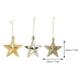 thumbnail image 4 of Uonlytech 18Pcs Star Christmas Ornaments Set Silver Golden Plastic Hanging Decor, 4 of 5