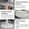 thumbnail image 6 of Tcbosik Round Dining Table for Small Space, 27.5" Circle Kitchen Table with Faux Marble Top for 2 Person, Easy Assembly, Gray & White, 6 of 8
