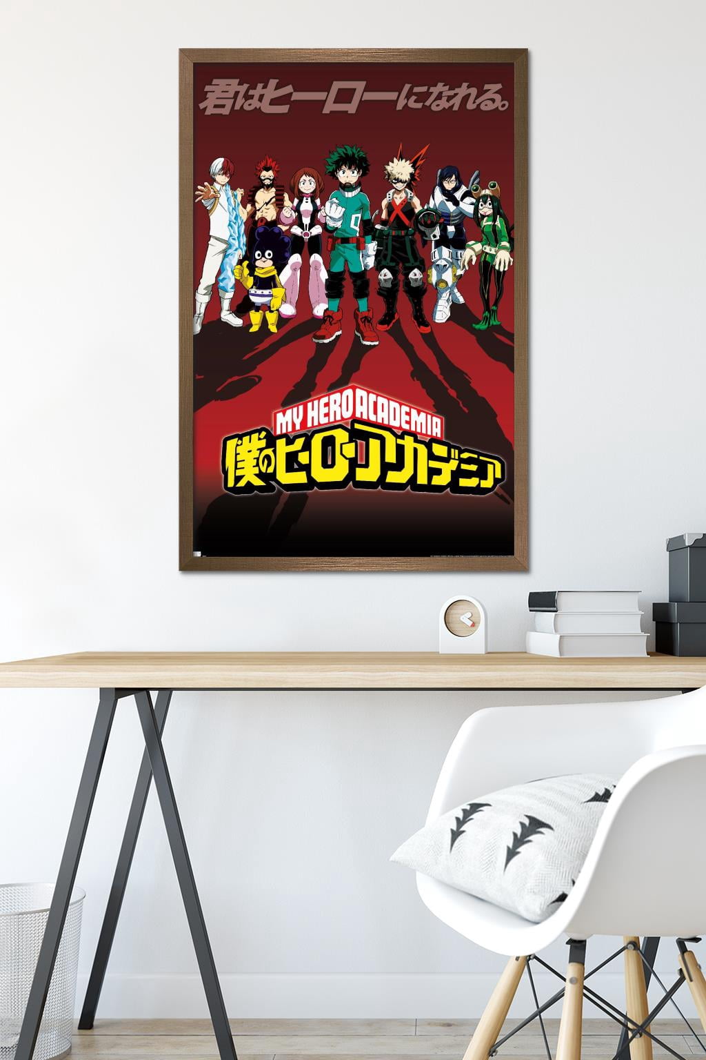 My Hero Academia - Group Pose Wall Poster, 22.375" x 34", Framed