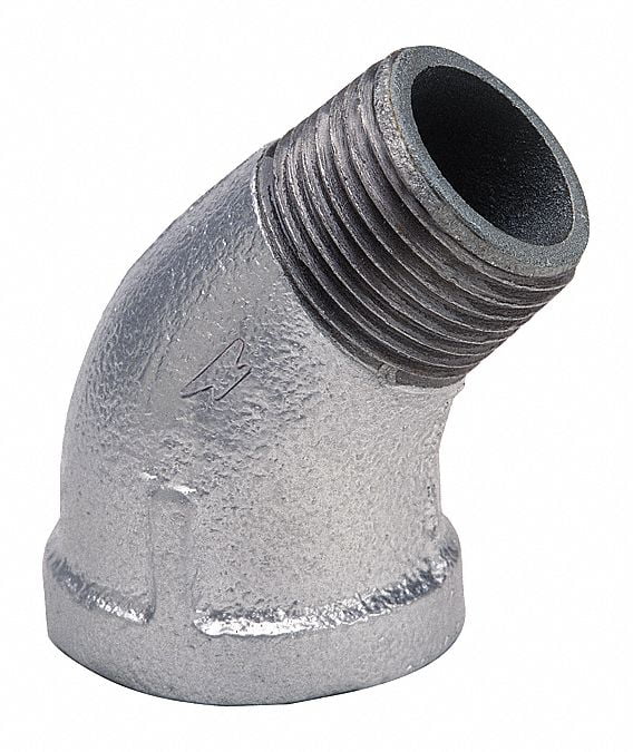 3/4" Elbow 45° Female/Female Galvanised Malleable Iron Pipe Fitting BSP 