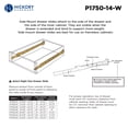 thumbnail image 4 of Hickory Hardware P1750-14-W-5B 14 in. Side Mount Drawer Slide, White - Pack of 5, 4 of 5