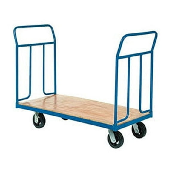 Wood Deck Platform Truck w/Removable Handles, 2400 Lb. Capacity, 8" Mold-On Rubber Wheels