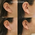 thumbnail image 2 of 14K Yellow Gold J Hoop Fashion Earrings for Women - Assorted Sizes Available, 2 of 5