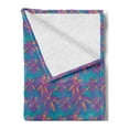 thumbnail image 2 of Palm Soft Flannel Fleece Throw Blanket, Abstract Graphic with Tropical Trees in Vibrant Colors Energetic Summer Party, Cozy Plush for Indoor and Outdoor Use, 60" x 80", Multicolor, by Ambesonne, 2 of 5