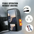 thumbnail image 6 of VEVOR Towing Mirrors,Left & Right Pair Set for 2008-2016 Ford F250 F350 F450 F550, Power Heated with Signal Light,Plane & Convex Glass, Manual Controlling Telescoping Folding, Heating Defrost,Black, 6 of 9