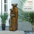 thumbnail image 6 of Alpine Corporation 40" Tall Cascading Rustic Bowls Fountain with LED Lights Yard Decoration, 6 of 12
