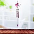 thumbnail image 4 of Campana de viento de Energía Solar Sunnimix mariposa Metal tubo Windchime Rosa, 4 of 8