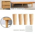 thumbnail image 3 of 4 Uds patas de muebles de maciza, patas de gabinetes, reemplazo de patas de , patas de muebles para sofá/salón/silla/escritorio/patas de 15cm Gloria Patas de repuesto para sofá, 3 of 9