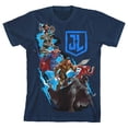 thumbnail image 6 of Justice League Movie Group Character Art Boy's Navy T-shirt-M, 6 of 7
