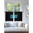 thumbnail image 4 of Game Handle Sheer Curtains 2 Panels Set Retro Blue Cartoon Game Console Lihgt Filtering Rod Pocket Voile Drape, Semi Sheer Window Curtains for Bedroom Living Room, 52"x54", 4 of 5