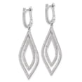 thumbnail image 2 of 14k White Gold Diamond Teardrop Hinged Dangle Earrings EM5562, 2 of 4