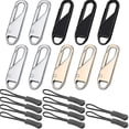 thumbnail image 1 of Zipper Pull Tab Replacement Metal Zipper Extender Handle Fixer 10 Pcs, 1 of 5