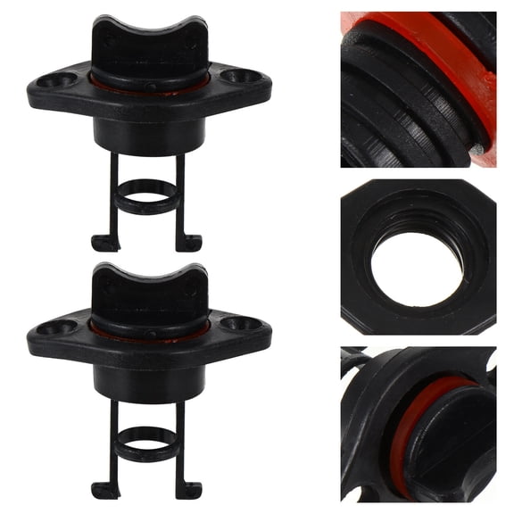 Pretyzoom 2Pcs Boat Transom Drain Plug Durable Nylon Universal Hull Drain Stopper
