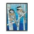 thumbnail image 2 of Stupell Industries Chickadees Perched Layered Ephemera Animal Birds Collage Painting White Framed Art Print Wall Art, Design by Lisa Morales, 2 of 5